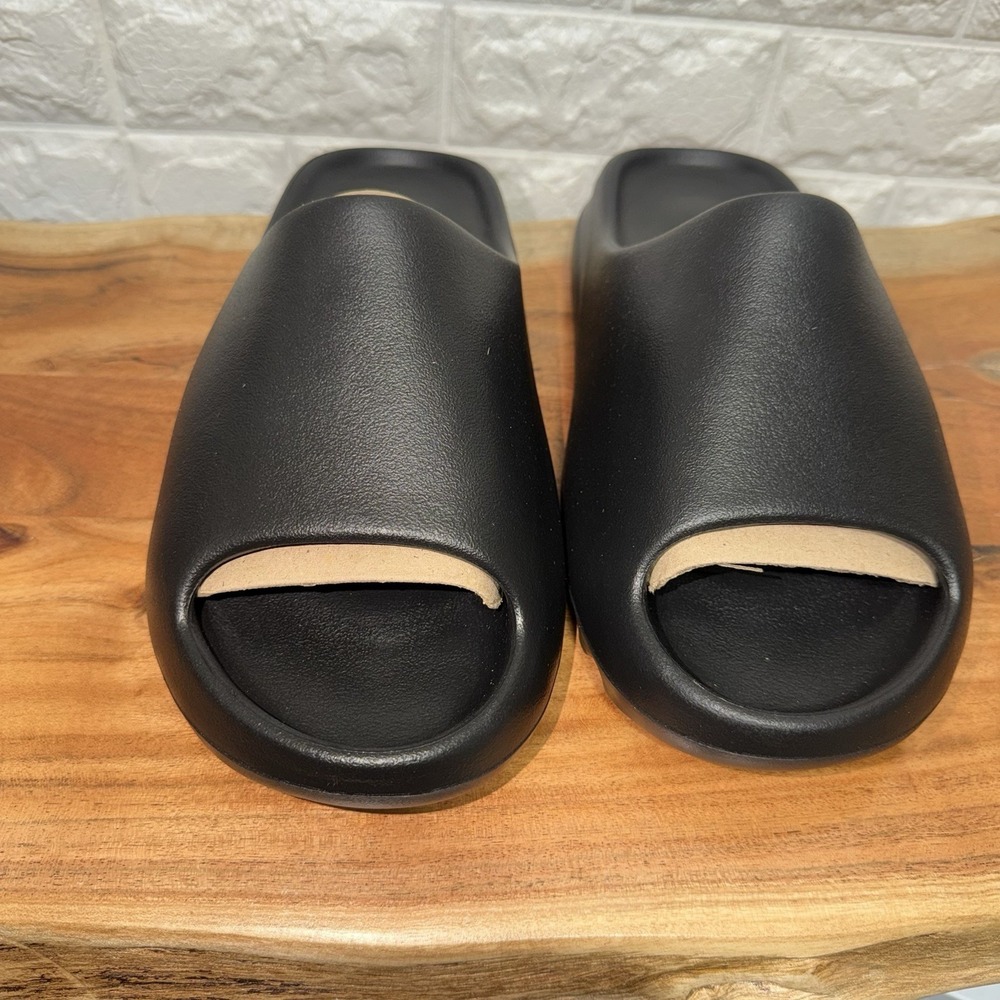 Yeezy Style Black‎ Foam Slides YS-01 Slip On EVA Sandals Mens 11 Womens 12.5